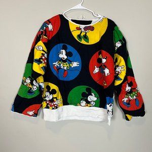 Vintage Disney Mickey & Minnie Reversible Sweatshirt One Size